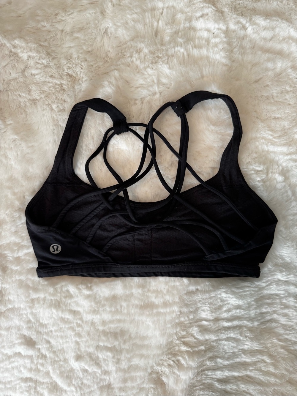 lululemon athletica Black Strappy Back Sports Bra
